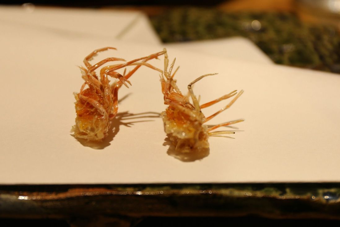 Fried shrimp heads<br>
